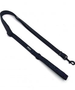 Reflective Visibility Cobble stone Adjustable Leash - BLACK